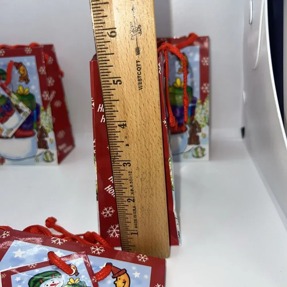 12 Pack Christmas Treat Gift Bags‎ Cute Patterns Gift Tags for Christmas Holiday